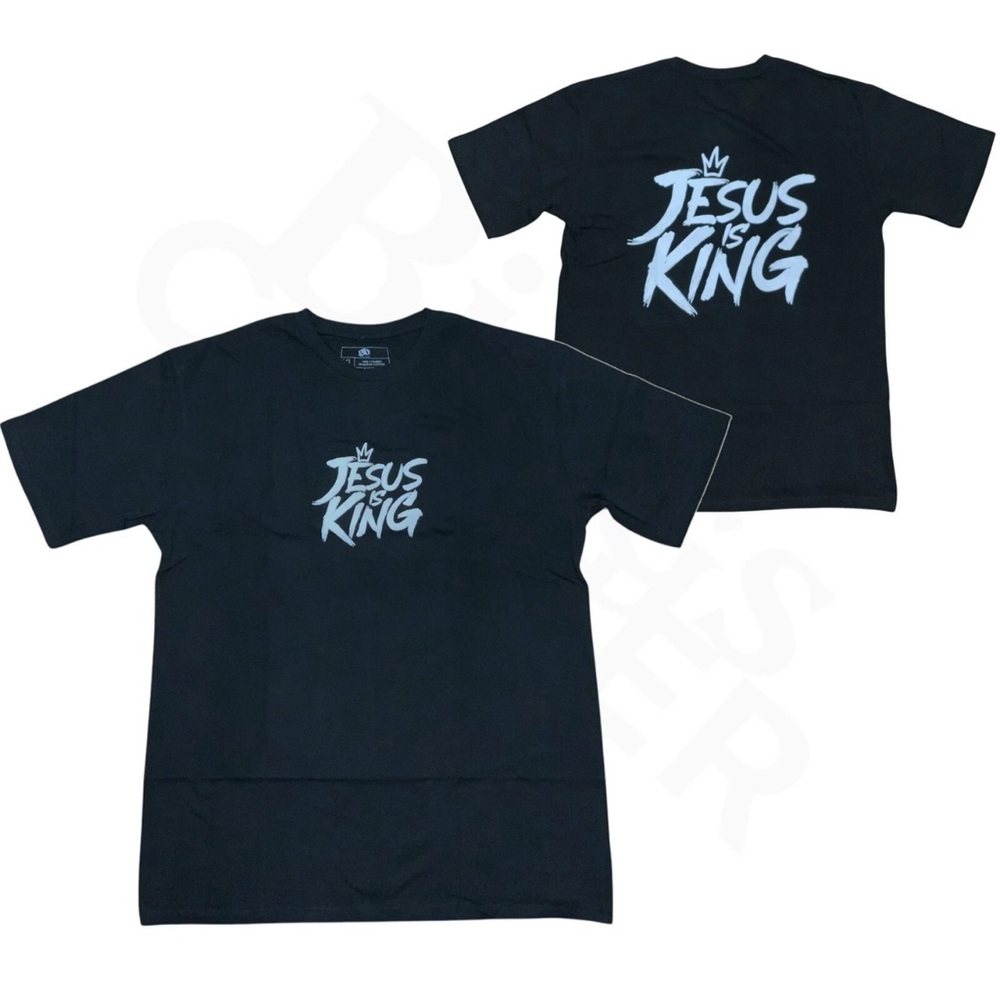 Black 'Jesus Is King' T-Shirt